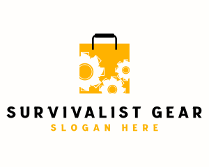 Cog Gear Shopping Bag logo design