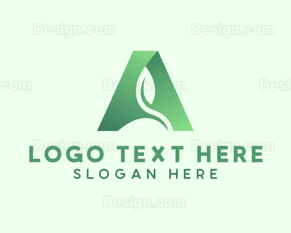 Natural Leaf Letter A Logo