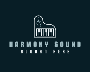 Piano Music Instrument logo design