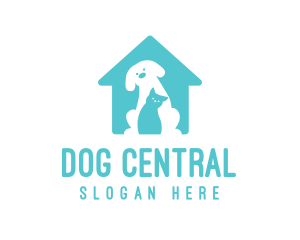 Dog Cat Pet House logo design