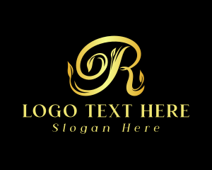 Royal Floral Letter R logo