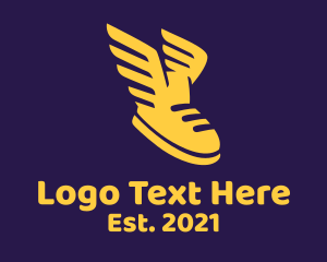 Yellow Flying Shoe logo