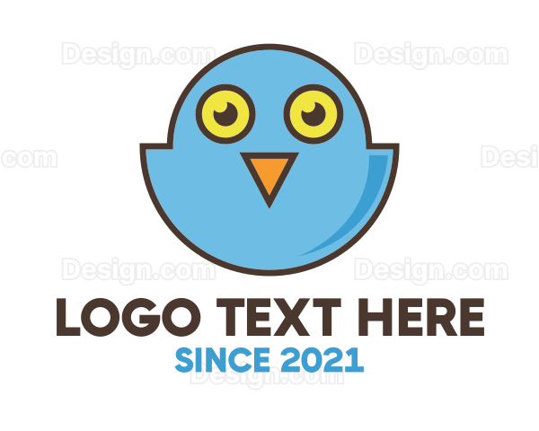 Baby Owl Bird Logo