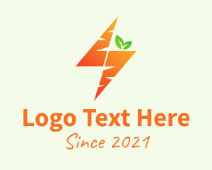 Current - Orange Bolt Carrot logo design