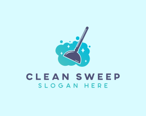 Plunger Cleaning Housekeeper logo design