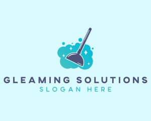 Plunger Cleaning Housekeeper logo design