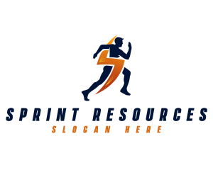 Lightning Sprinting Man logo