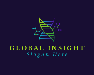 Biotech DNA Molecule Logo