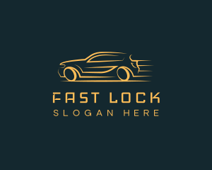 Gradient Fast Car logo design