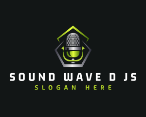 Radio Mic Record logo design