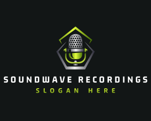 Radio Mic Record logo design