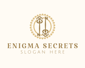 Elegant Floral Keys logo design