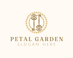 Elegant Floral Keys logo design