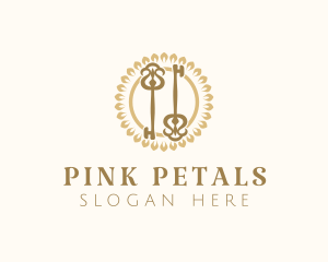 Elegant Floral Keys logo design