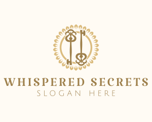 Elegant Floral Keys logo design