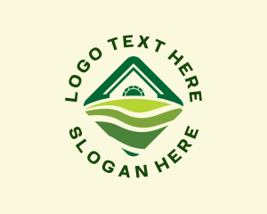 Lawn Garden Landscaping Logo