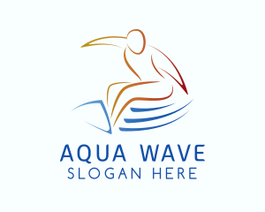 Beach Resort Wave Surfing logo design