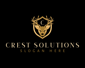 Deer Horn Crest logo design