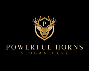 Deer Horn Crest logo design