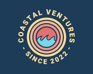 Surfing Ocean Wave  logo design