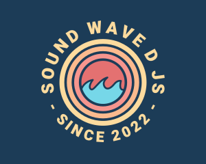 Surfing Ocean Wave  logo design