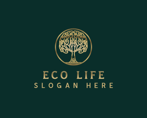 Nature Oak Tree Ecology logo design