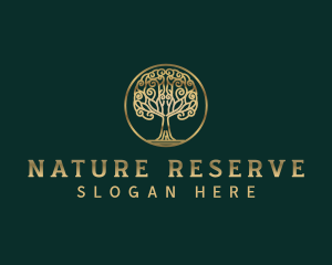 Nature Oak Tree Ecology logo design