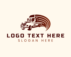 Logistics Cargo Truck Logo