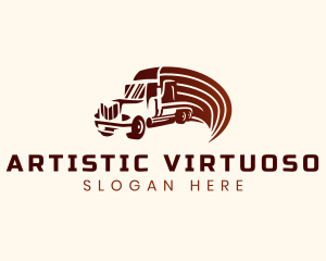 Logistics Cargo Truck logo design