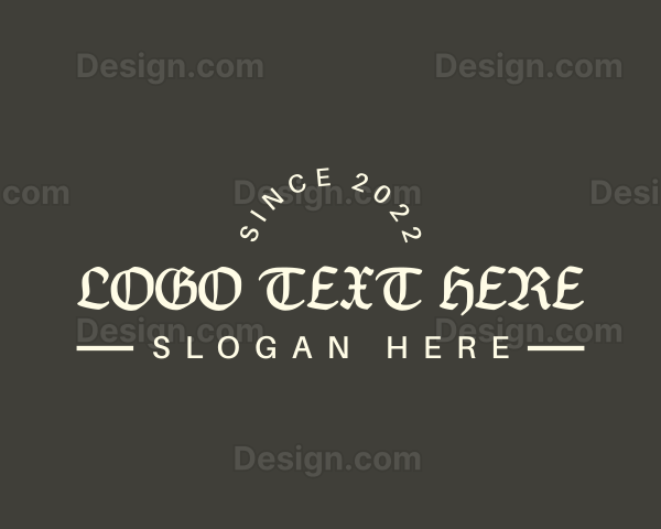 Gothic Tattoo Wordmark Logo