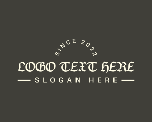 Gothic Tattoo Wordmark Logo