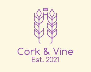 Purple Wheat Beer  logo design