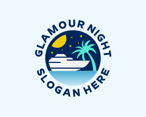 Night Ship Boat  logo design