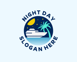 Night Ship Boat  logo design