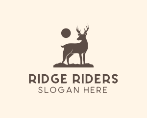 Wild Reindeer Stag logo design