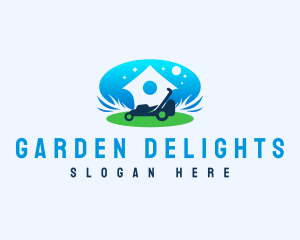 Lawn Mower Landscaping logo design