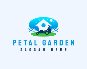 Lawn Mower Landscaping logo design