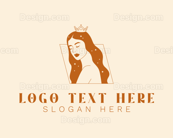 Beauty Pageant Woman Logo