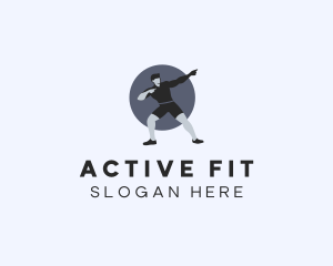 Fit Muscular Guy  logo design