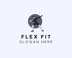 Fit Muscular Guy  logo design