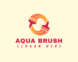 Brush Paint Refurbish logo design