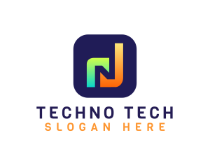 Techno Music Letter N logo