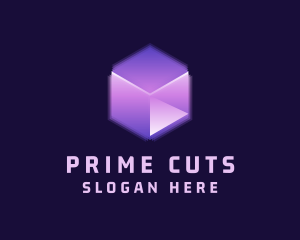 Cyber 3D Cube logo design