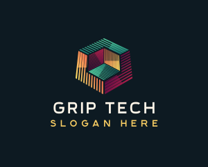 Digital Tech Cube logo design