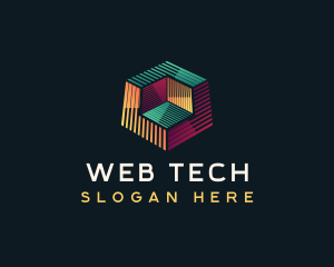 Digital Tech Cube logo design