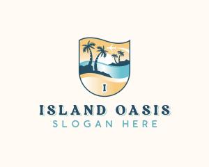 Island Beach Vacation logo design