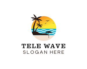 Seaside Beach Resort logo design