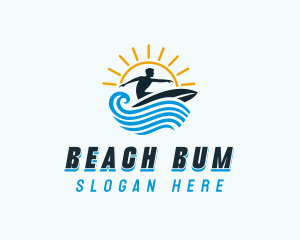 Ocean Surfer Man logo design