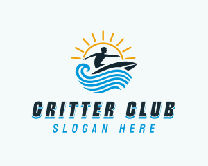 Ocean Surfer Man logo design