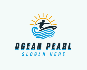 Ocean Surfer Man logo design